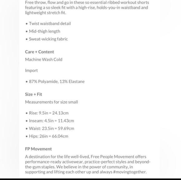 FREE PEOPLE MOVEMENT FREE THROW SHORTS IN OUTER SPACE NWT •S - Picture 5 of 11